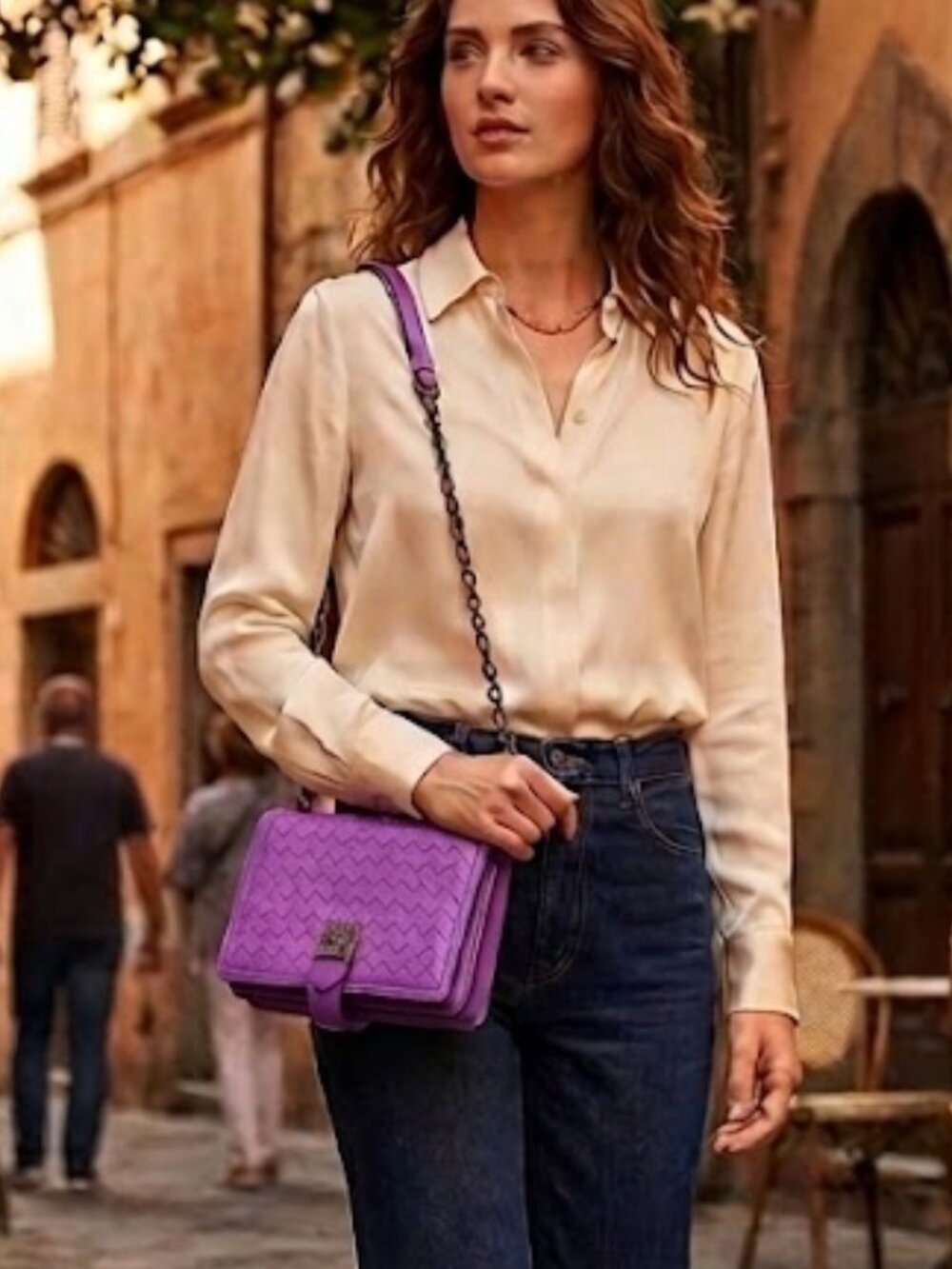 LIKE NEW! Bottega Veneta Napa Intrecciato Runway Leather Crossbody Bag